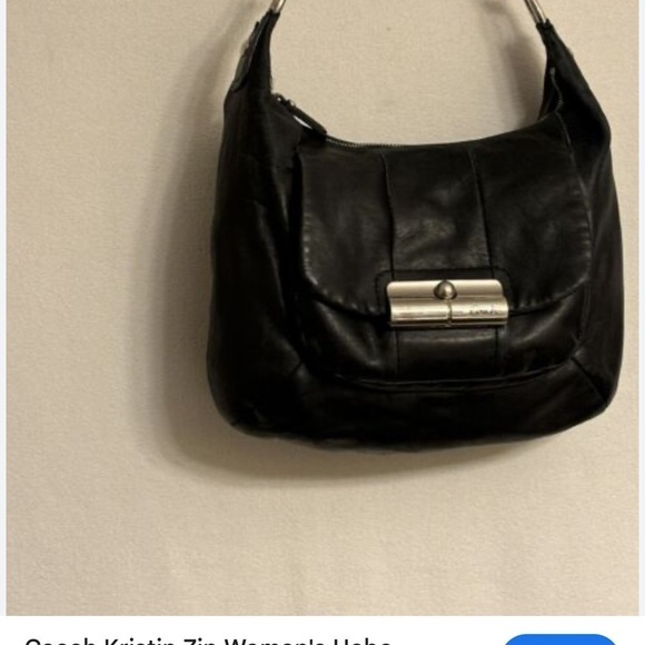 COACH Kristin Large Soft Black Leather Hobo Shoulder Bag READ GUC - Picture 9 of 12
